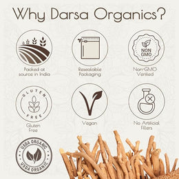 Darsa Organics Ashwagandha Root Cut And Sifted