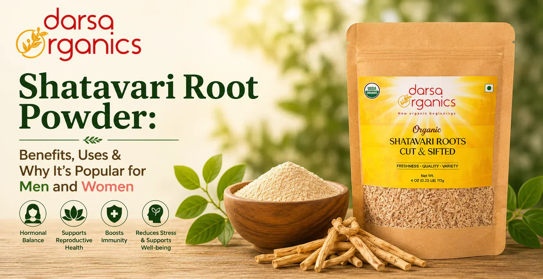 Shatavari Root Powder: Benefits, Uses & Why It’s Popular for Men and Women