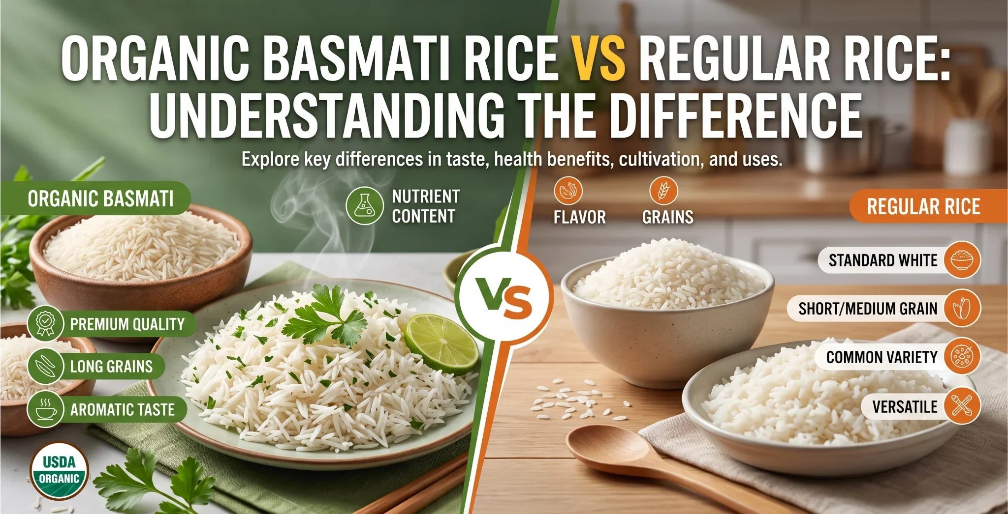 Organic Basmati Rice vs Regular Rice: Understanding the Difference