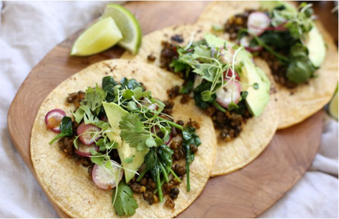 Mexican Mung Bean Tacos
