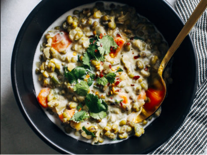 Brazilian style Mung Bean & Vegetable Coconut Stew
