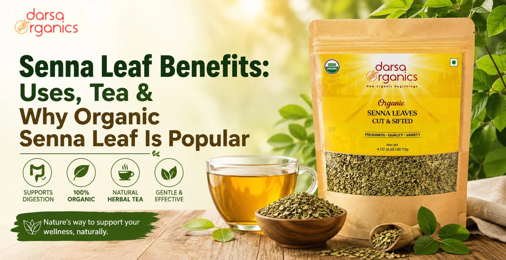 Senna Leaf Benefits: Uses, Tea & Why Organic Senna Leaf Is Popular