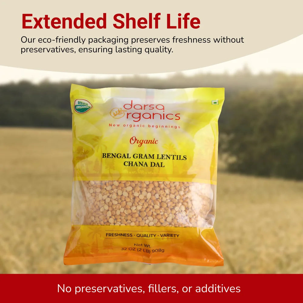 Organic Split Bengal Gram (Chana Dal)