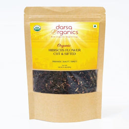 Darsa Organics Hibiscus Flowers Cut & Sifted