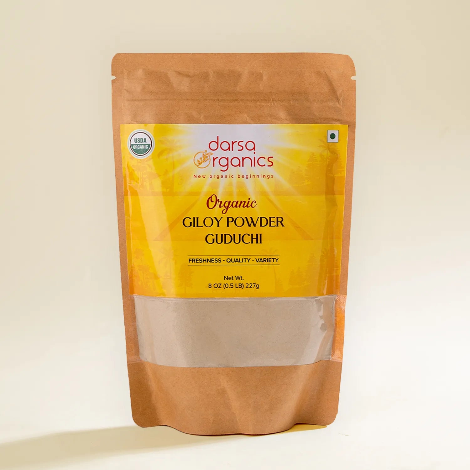 Organic Giloy Powder (Heart-Leaved Moonseed) | Immunity & Wellness Support | USDA Certified